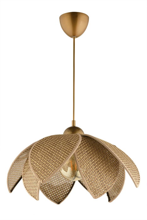 Opviq Lámpara de Araña Beige y Dorado Ajustable